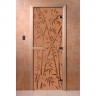 Стеклянная дверь Бамбук и бабочки DoorWood